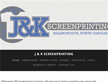 Tablet Screenshot of jkscreenprint.com